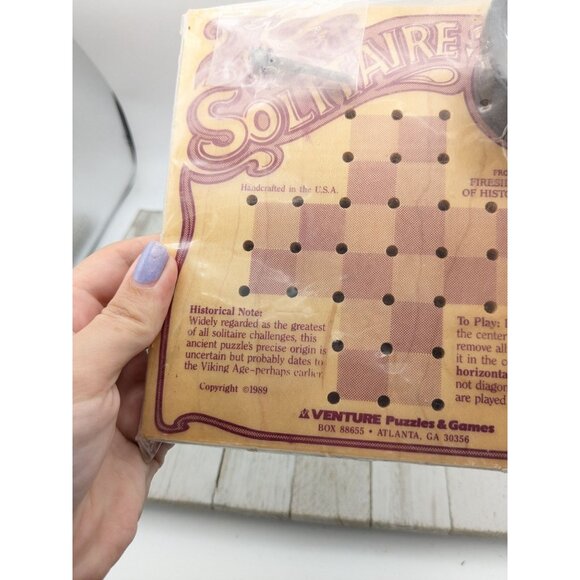 Venture Classical Solitaire Travel Board Game 1989 Unopened Sealed - Picture 4 of 4